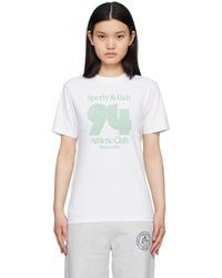 Sporty & Rich - White 94 'athletic Club' T-shirt - Lyst