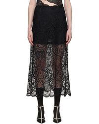 Beaufille - Jupe Midi Dion Noire Exclusive À Ssense - Lyst