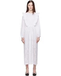 A.P.C. - Robe Midi Ginger Blanche - Lyst