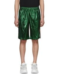 Gucci Green Laminated Shorts