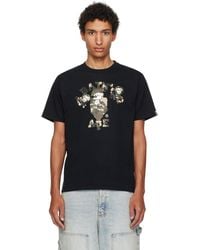 A Bathing Ape - T-Shirt Noir À Logo De Style Collégial À Baby Milo Et À Motif Camouflage Map - Lyst