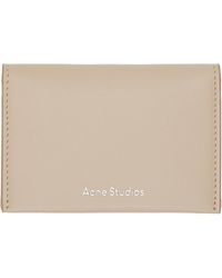 Acne Studios - Taupe Bifold Card Holder - Lyst