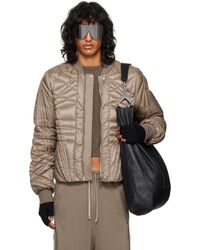 Rick Owens - Moncler + グレー Megapenta Flight ボンバージャケット - Lyst