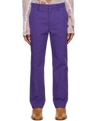 Acne Studios - Purple Three-pocket Trousers - Lyst