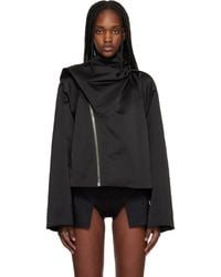 Rick Owens - Temple Cropped Scarf Flight Jacket - Lyst