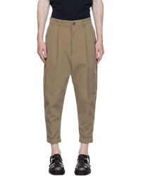 Ami Paris - Taupe Carrot Oversized Trousers - Lyst
