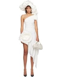 VAQUERA - Robe de réception courte blanche exclusive à ssense - mariage - Lyst