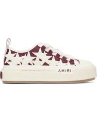 Amiri - Burgundy Ma Quad Stars Court Low Sneakers - Lyst