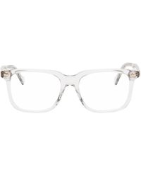 Gucci - Gray Square Glasses - Lyst