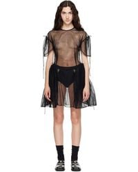 Simone Rocha - Puff Sleeve Cord Hip Minidress - Lyst