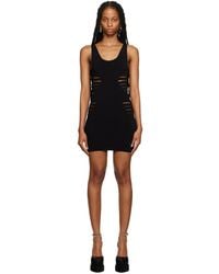Versace - Black Slashed Minidress - Lyst