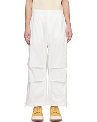 Sunnei - Pantalon cargo blanc à cordons coulissants - Lyst