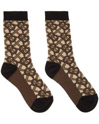 Burberry Brown Monogram Socks