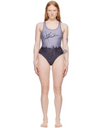 Acne Studios - Gray Printed Swimsuit - Lyst