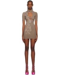 Poster Girl - Taupe Daisy Mini Dress - Lyst