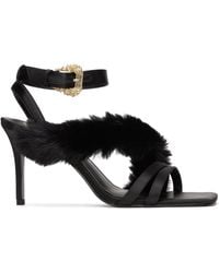 Versace Jeans Couture - Black Emily Heeled Sandals - Lyst