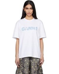 Ganni - Heavy Cotton Relaxed Fit T-Shirt - Lyst