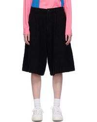 Comme des Garçons - Comme Des Garçons Shirt Black Pleated Shorts - Lyst