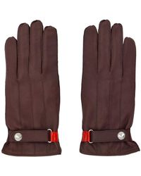 PS by Paul Smith - Burgundy Strap Gloves - Lyst