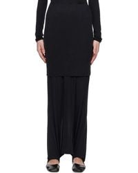 ALAINPAUL - Jupe Crayon Longue Warm-Up Noire - Lyst