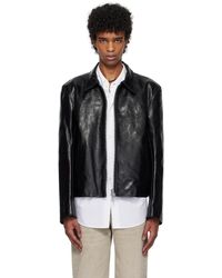 Our Legacy - Blouson Noir En Cuir - Lyst