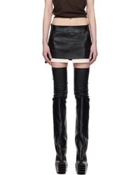 Rick Owens - Minijupe Fog Noir En Denim À Bord Brut - Lyst