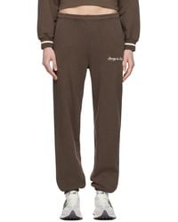 Sporty & Rich - Sportyrich pantalon de survêtement syracuse brun - Lyst