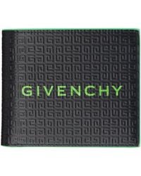 Givenchy - Micro portefeuille noir et vert à motif 4g - Lyst