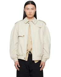 MM6 by Maison Margiela - Off- Cotton Twill Jacket - Lyst