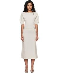Lemaire - Off- Off Shoulder Midi Dress - Lyst