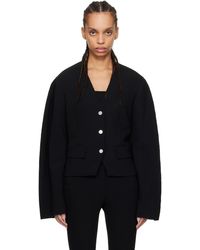 Nanushka - Veston Kiyo Noir En Tissu Gaufré - Lyst