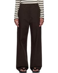 Jil Sander - ブラウン ストレートパンツ - Lyst