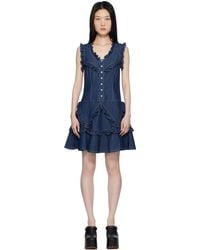 Anna Sui - Ruffle Midi Dress - Lyst