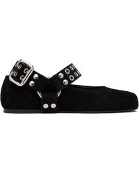 Alaïa - Biker Suede Ballerina Flats - Lyst