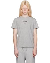 Ganni - Gray Relaxed T-shirt - Lyst