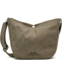 A.P.C. - Khaki Besace Journal Small Bag - Lyst