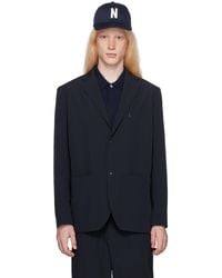 Norse Projects - Navy Emil Blazer - Lyst