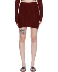 Cotton Citizen - Burgundy Capri Miniskirt - Lyst