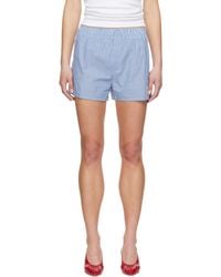 Ami Paris - Boxer Bleu En Coton À Logo Ami De Cœur - Lyst