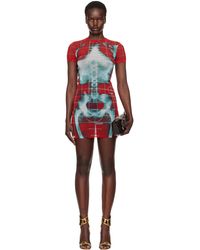 Jean Paul Gaultier - Ssense限定 レッド＆ブルー The Squeletor ミニワンピース - Lyst