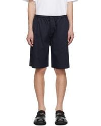 Filippa K - Short bleu marine à taille élastique - Lyst