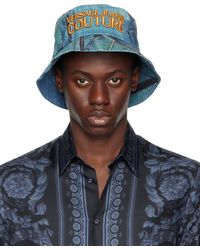 Versace - Patchwork Denim Bucket Hat - Lyst