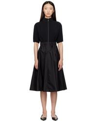 Moncler - Taffeta Skirt Midi Dress - Lyst