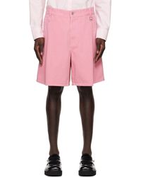 WOOYOUNGMI - Pink Pleated Shorts - Lyst