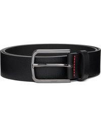 HUGO - Italian-Made Grained Leather Belt - Lyst
