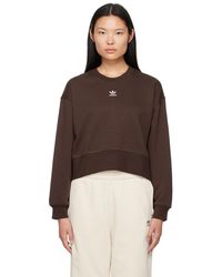 adidas Originals - Brown Adicolor Essentials Sweatshirt - Lyst
