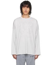 Palm Angels - Gray Monogram Long Sleeve T-shirt - Lyst