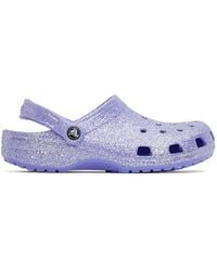 Crocs™ - Purple Classic Glitter Clogs - Lyst
