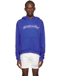 Mr. Saturday - Pull À Capuche Bleu À Image - Lyst