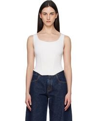 Alaïa - Corset Wool Tank Top - Lyst